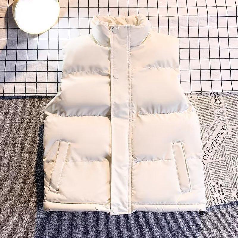 Hombres guapo chaleco de cuello de invierno y otoño chaleco caliente tendencia suelta de tamaño grande chaqueta de clip de caballo diseño de nicho