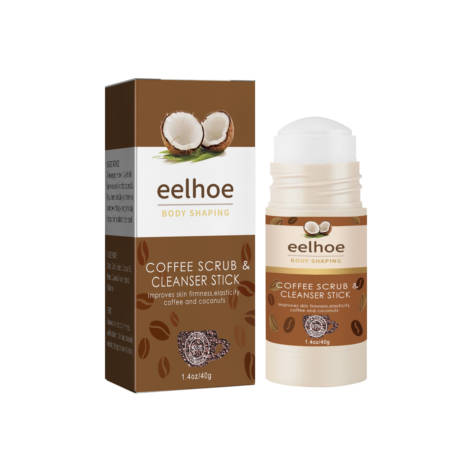 EELHOE Coffee Matte Slimming and Shaping Deep Cleansing Exfoliating Melanin Beauty Cream Stick_voghion.com