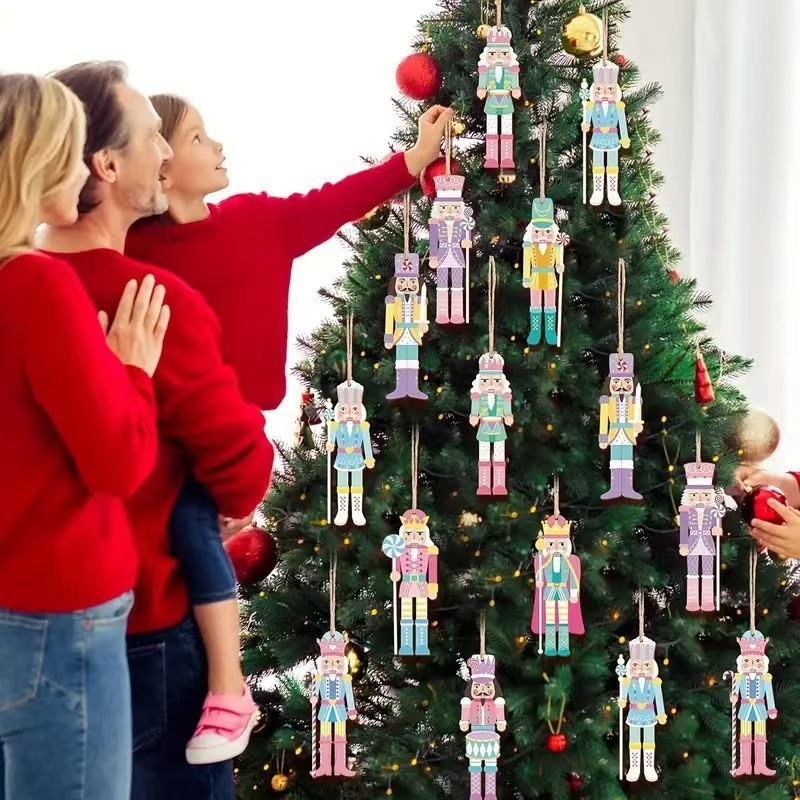 新しいクリスマスくるみ割り人形ペンダント木製ミニクリスマスツリークリスマス装飾クリスマスホームクリスマス|undefined
