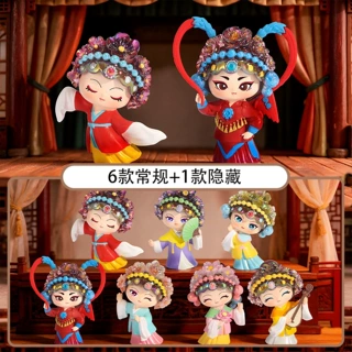 簪花戏曲热门爆款盲盒国潮古风少女树脂潮玩公仔文创景区伴手礼
