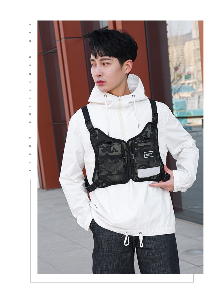 Nouveau sac de course de nuit en tissu Oxford camouflage pour hommes et femmes, sac de poitrine tendance de marque pour sports de plein air, sac à dos de cyclisme_voghion.com