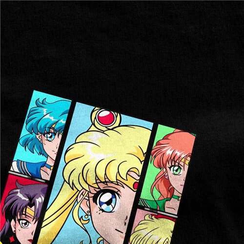 Ocode Cartoon Sailors Moons T-Shirt for Men and Women 100% Cotton