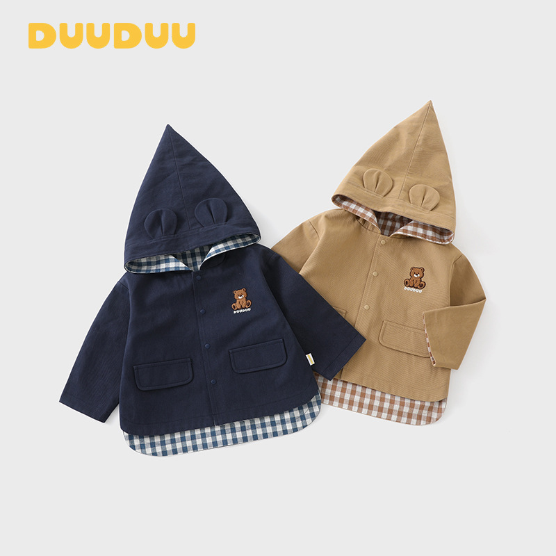 Duuduu Kidsren's Jacket 2026 Spring Style Reversible Kidsren's Windbreaker Kidsren's Outdoor Clothing Korean Style Boys' Jacket Duuduu Kidsren's Jacket 2026 Spring Style Reversible Kidsren's Windbreaker Kidsren's Outdoor Clothing Korean Style Boys' Jacket