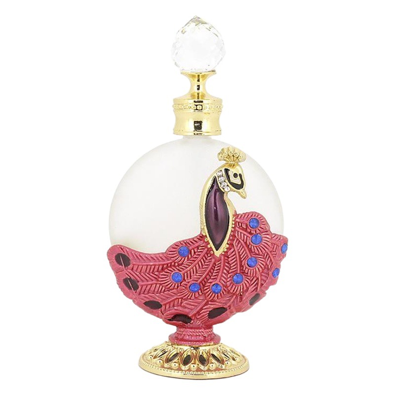 Proveedor de origen transfronterizo spot al por mayor botella de perfume de Oriente Medio de 30ml modelo pavo real botella de fragancia árabe botella vacía