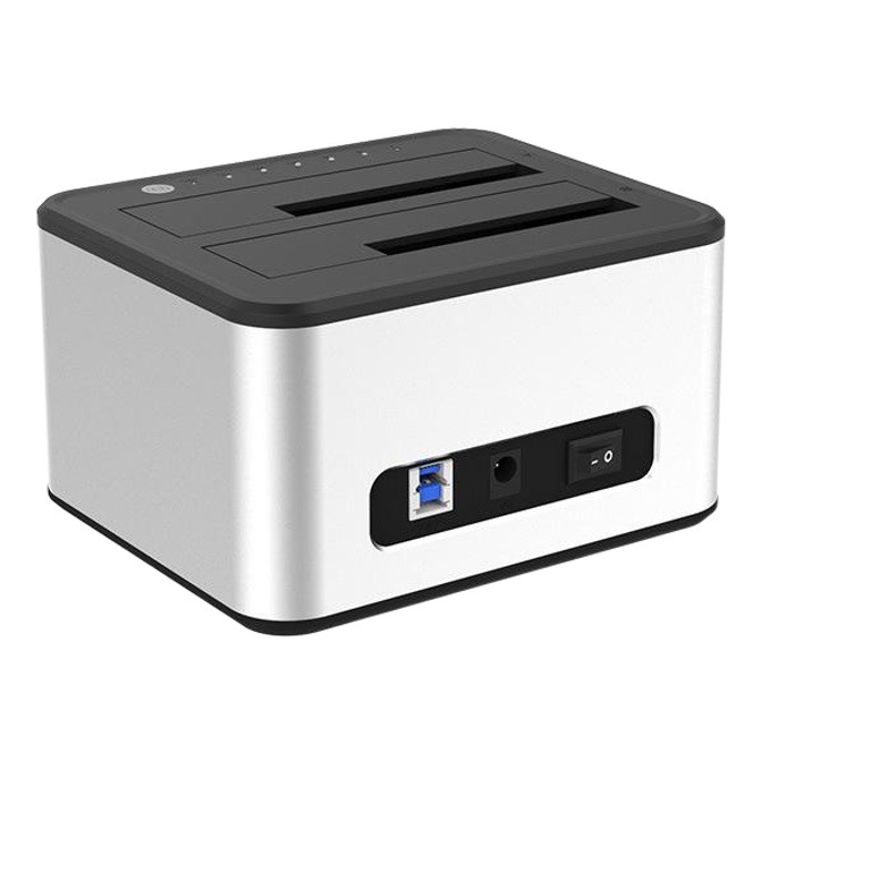 Lanshuo 2,5/3,5 pulgadas base de disco duro universal SATA de doble disco USB 3,0 copia fuera de línea caja de disco duro móvil