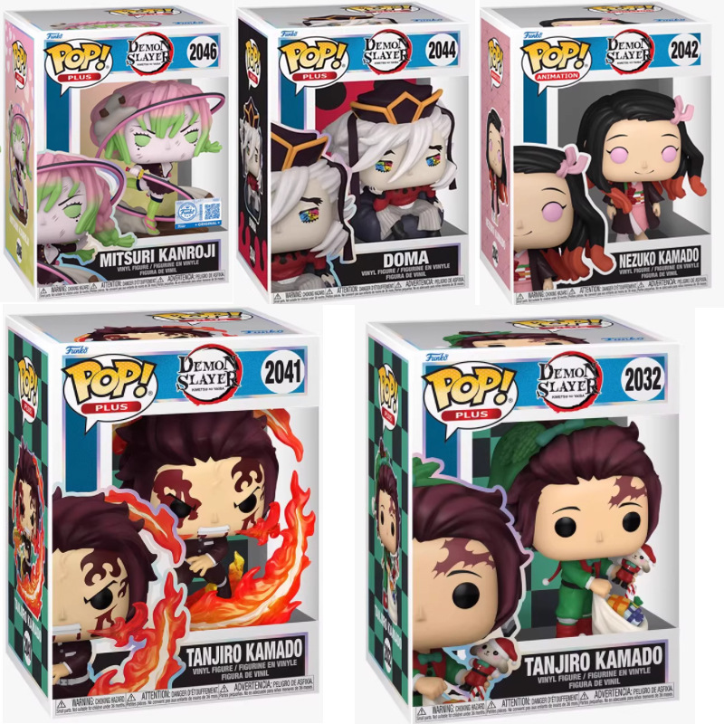 American Funko Demon Slayer: Kimetsu No Yaiba Rengoku Kyojuro, Tanjiro, Nezuko, Inosuke Figurines