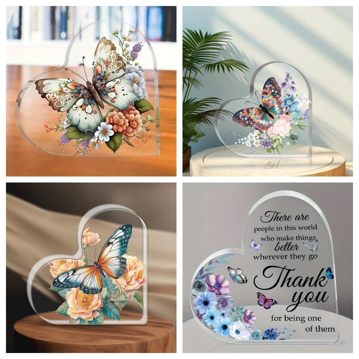 跨境亚克力摆件桌面心形工艺品情人节母亲节圣诞节复活节送人礼品