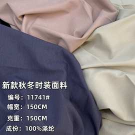 棉感四面弹高端时装纯色布 新款秋冬男女款西装裤子外套面料 现货