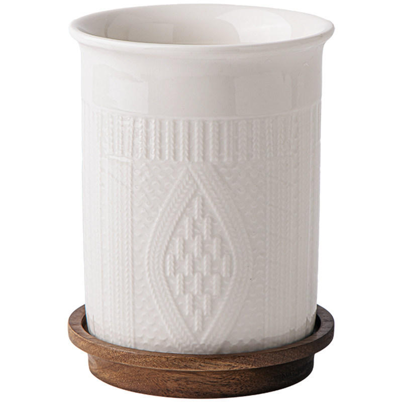 Buenas cosas recomendadas creativas en relieve drenaje de cerámica tanque de cocina horquilla de cocina tanque de almacenamiento doméstico exportación transfronteriza