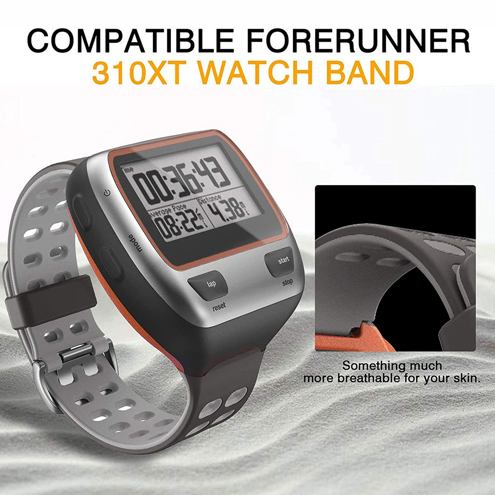 Подходит для Jiaming Forerunner 310XT двойной цвет силиконовый ремешок Garmin 310XT спортивный браслет вентиляционный
