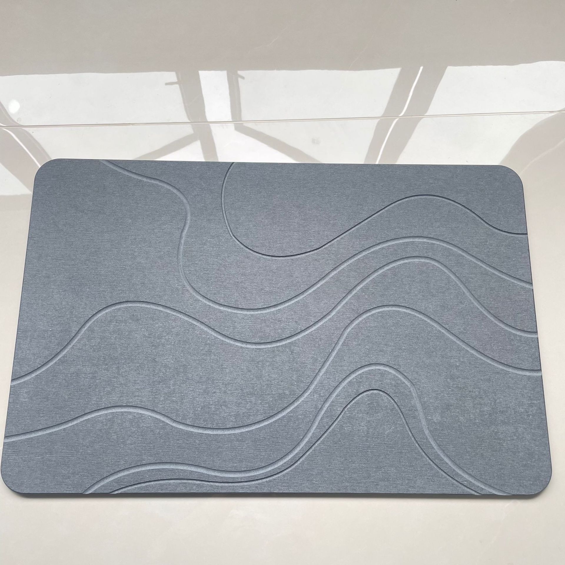 Alfombrilla de piso transfronteriza para baño Alfombrilla de grabado absorbente para el hogar Alfombrilla de diatomeas de barro duro de secado rápido Alfombrilla de baño de tierra de diatomeas image 22