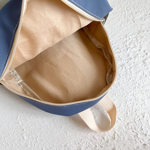 Preschool backpack 2024 new fresh and minimalist Korean-style color-blocking mini double shoulder bag cool boy lightweight small backpack