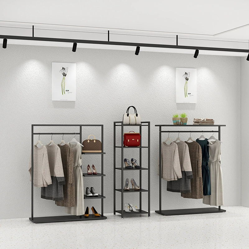 Hanger, black double-layer stand for men and women