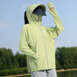Sun Protection Clothing Women's Summer Thin Uv Protection Upf50 Ice Silk Breathable Large Size Loose Short Electric Car