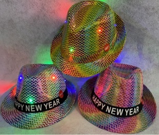 The Latest European and American Popular Led Luminous Hats, Led New Year Hats, Led Christmas Hats, Led Luminous Hats