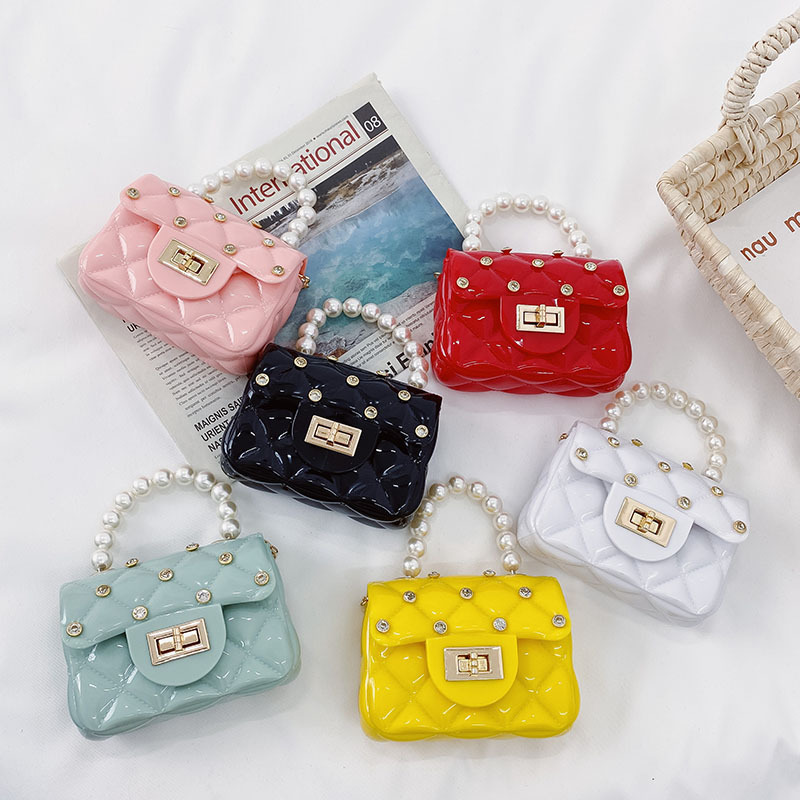 韩版公主零钱配饰包2021新款女童珍珠手提包洋气宝宝斜挎包批发|ms