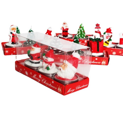 Christmas Candle Set Old Man Tree Snowman Carnival Romantic Ornament Christmas Small Candle Light Gift Gift Wholesale