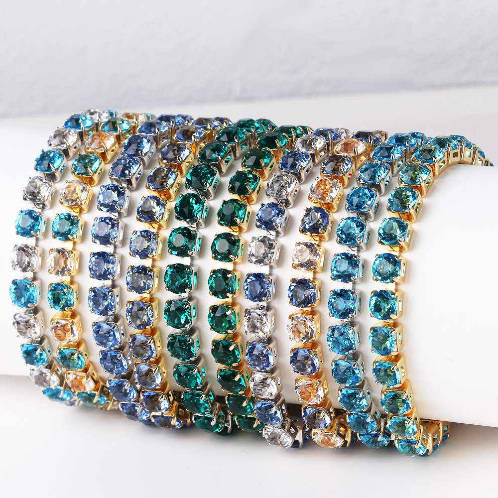 1 Piece Quantity Copper Simple Style Classic Style Inlay Solid Color Bracelets