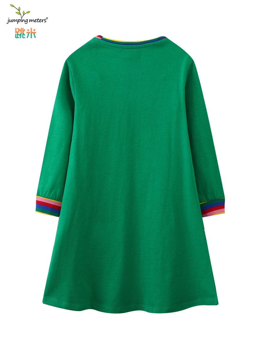 Vestido de primavera y otoño para niñas, estilo europeo y americano, vestido infantil de manga larga con bordado.