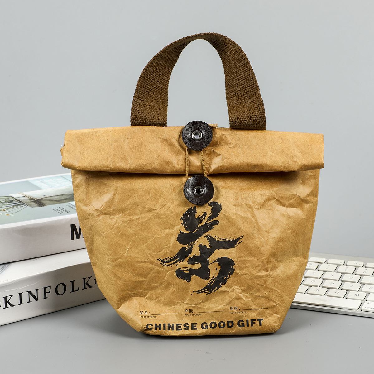 水洗揉纹复古杜邦纸购物包装袋撕不破tyvek茶叶保温袋防水牛皮纸