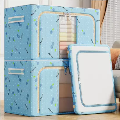 衣服收纳箱家用装衣物被子百纳箱布艺可视窗衣柜整理箱防尘收纳箱