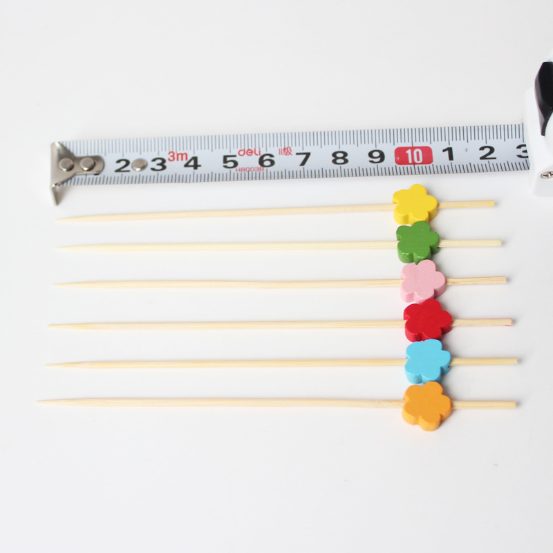 Love Plum Blossom Pentagram Signo de frutas desechables 100 piezas/paquete Fabricante Horquilla de frutas creativa Bambú de Amazon