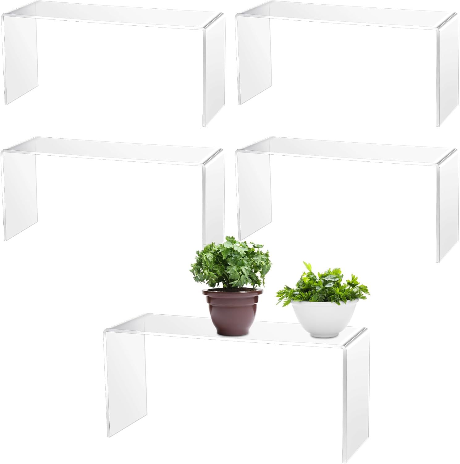 跨境热销亚克力透明置物架加厚U型架展示整理架用亚克力货架展示