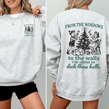 A 91362 Christmas Tree Print Sweatshirt �}�Q���l��