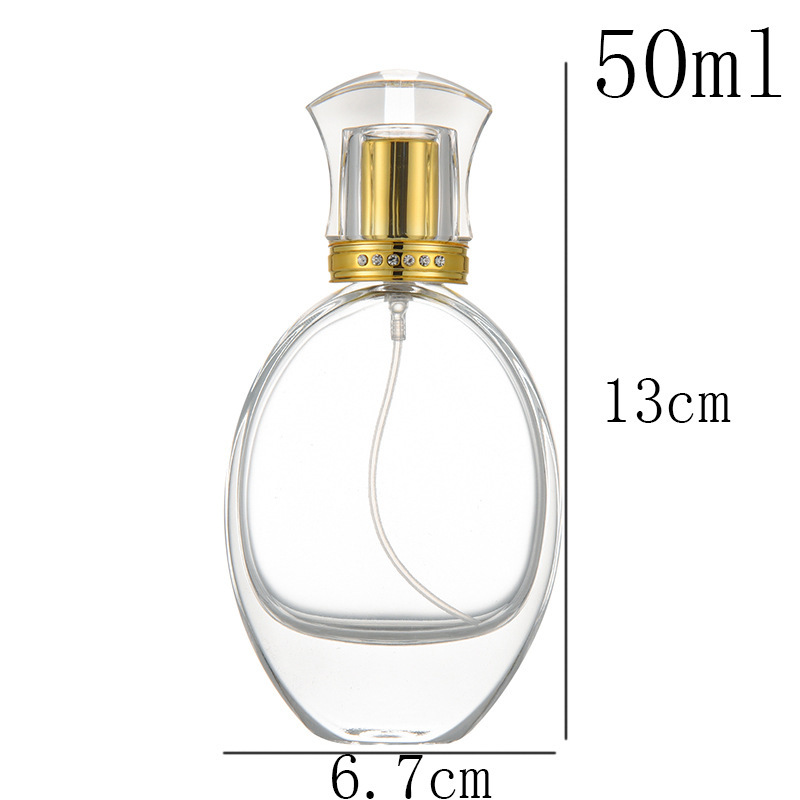 50ml botellas de perfumes de marca gran tapa de cristal botellas de perfumes botellas de cosméticos botellas de aerosol botellas de vidrio