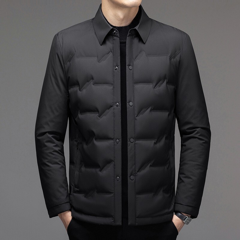 2026 Autumn/Winter New Style Turn-Down Collar Goose down Jacket Men's Lightweight down Jacket Dad's Business Casual down Jacket Coat 2026 Autumn/Winter New Style Turn-Down Collar Goose down Jacket Men's Lightweight down Jacket Dad's Business Casual down Jacket Coat