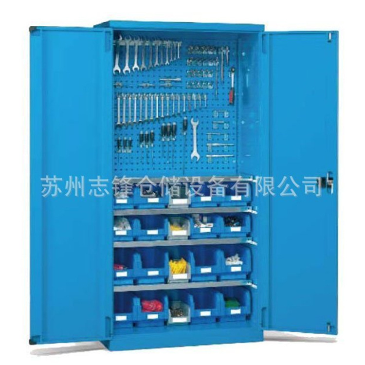 五金加厚工具柜多功能维修车间重型储物柜带层板双开门铁皮零件柜