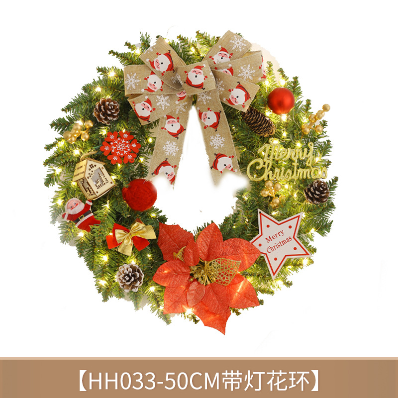 Amazon decoración navideña guirnalda de Navidad puerta colgante decoración centro comercial ventana guirnalda navideña americana luminosa