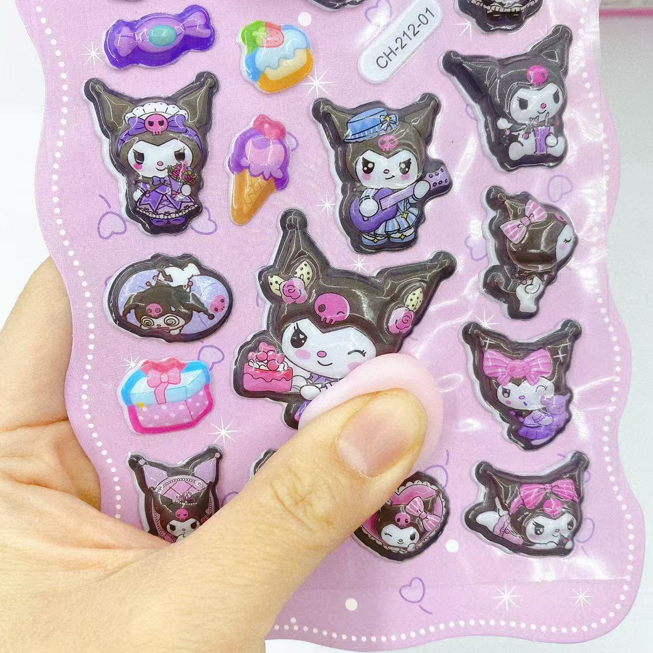 Pegatinas en relieve 3D estereoscópica con pegatinas decorativas de teléfonos móviles pegatinas animadas lindas pegatinas DIY 2 lotes de departamentos