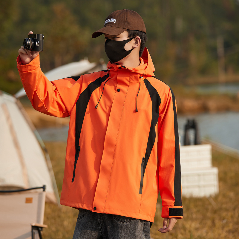 冲锋衣男女三合一户外可拆卸春秋冬季防水防风登山服情加绒外套定