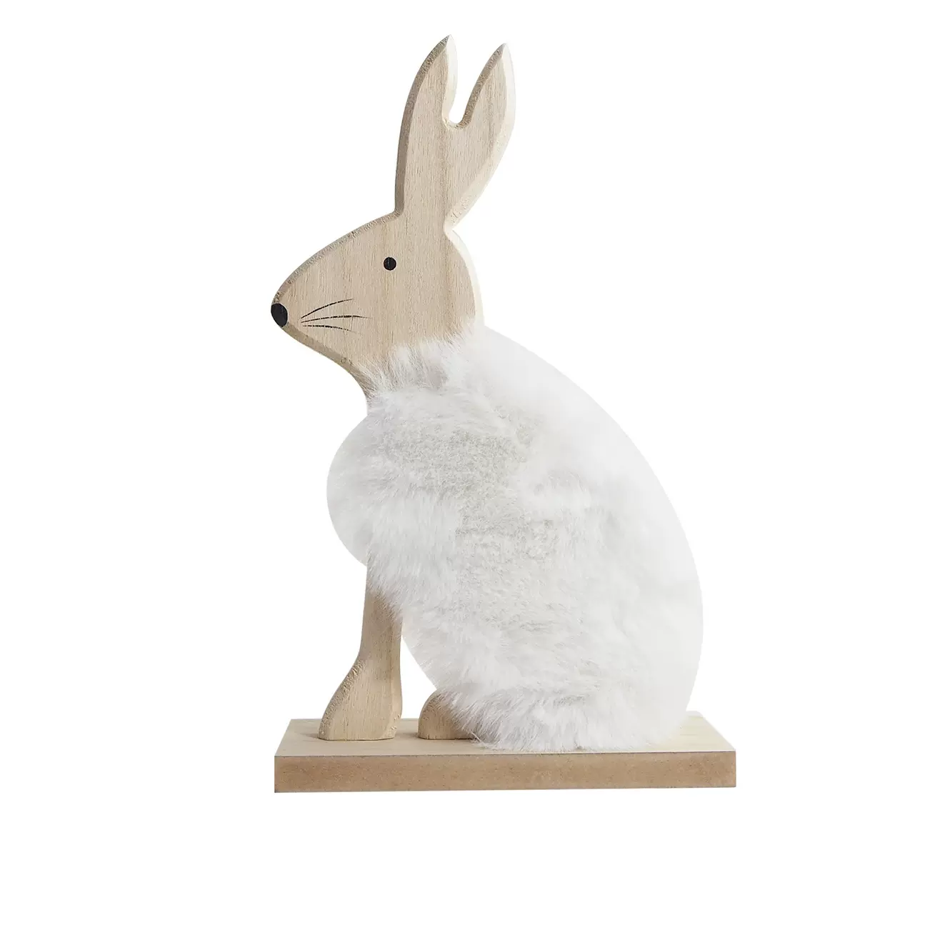 复活节派对毛绒兔子摆件 木质工艺品 木制装饰品 实木