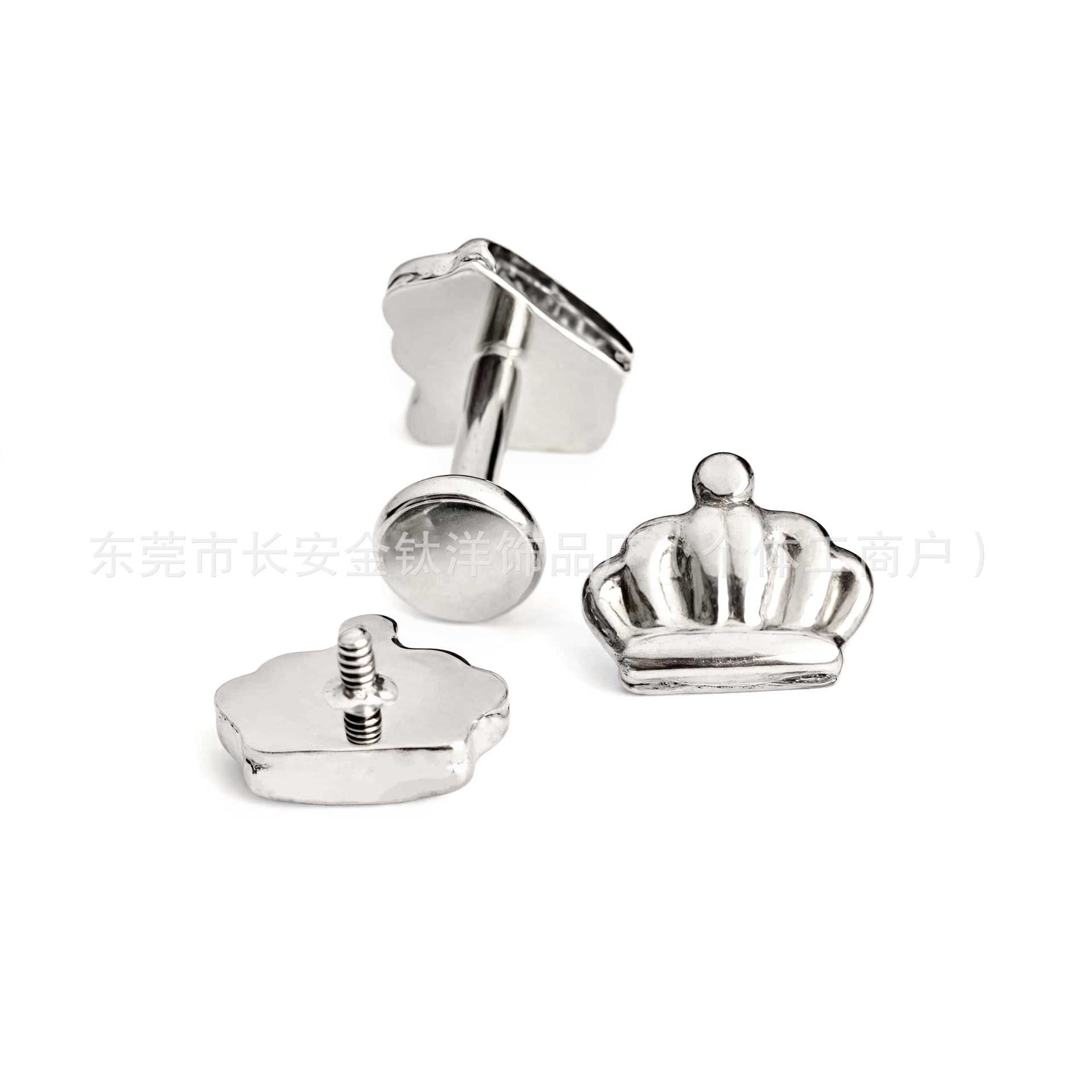 F136 Titanium Smooth Crown Internal Thread Earrings Nose Nails Lip Nails - Body Piercing Jewelry detail image 8