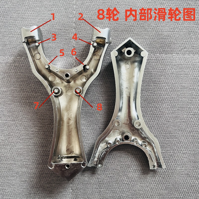 8개의 바퀴가 달린 활, 가죽을 제외하고 조준 가능