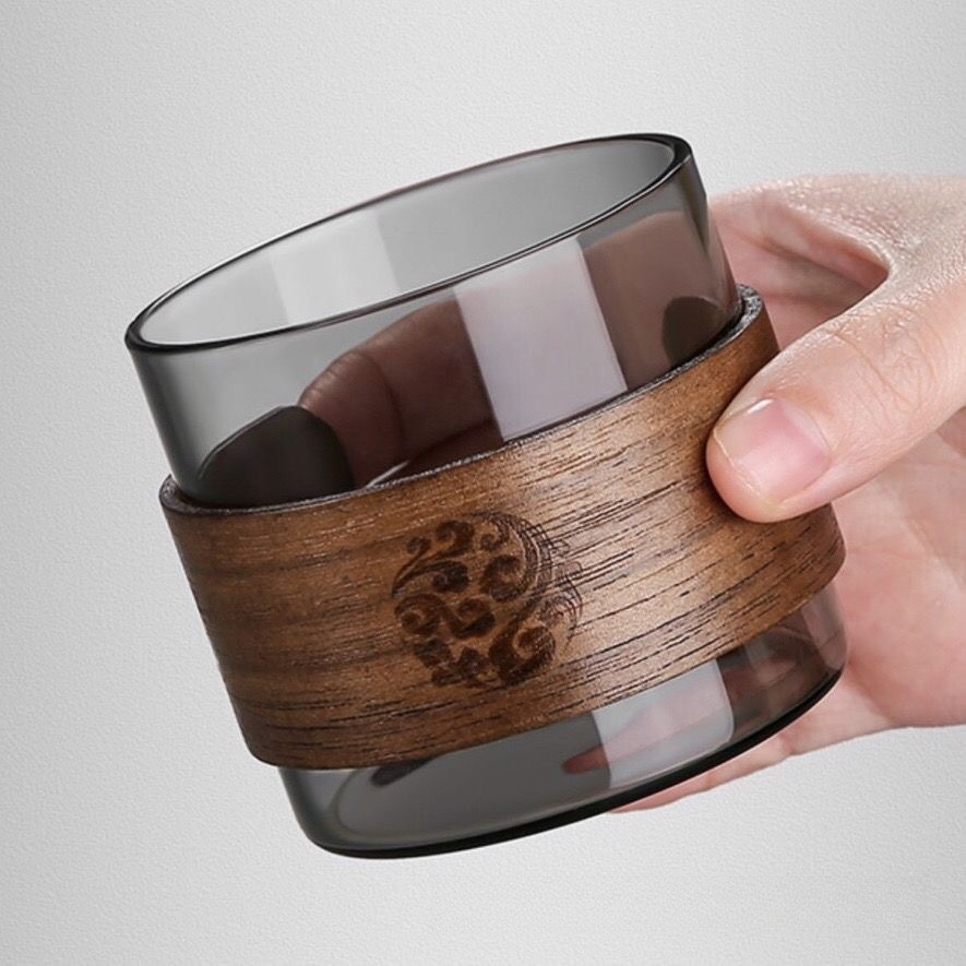 Taza de té de vidrio conjuntos de taza de té de kung fu resistente a altas temperaturas a prueba de quemaduras Taza de té doméstica comercial taza de té pequeña taza de té