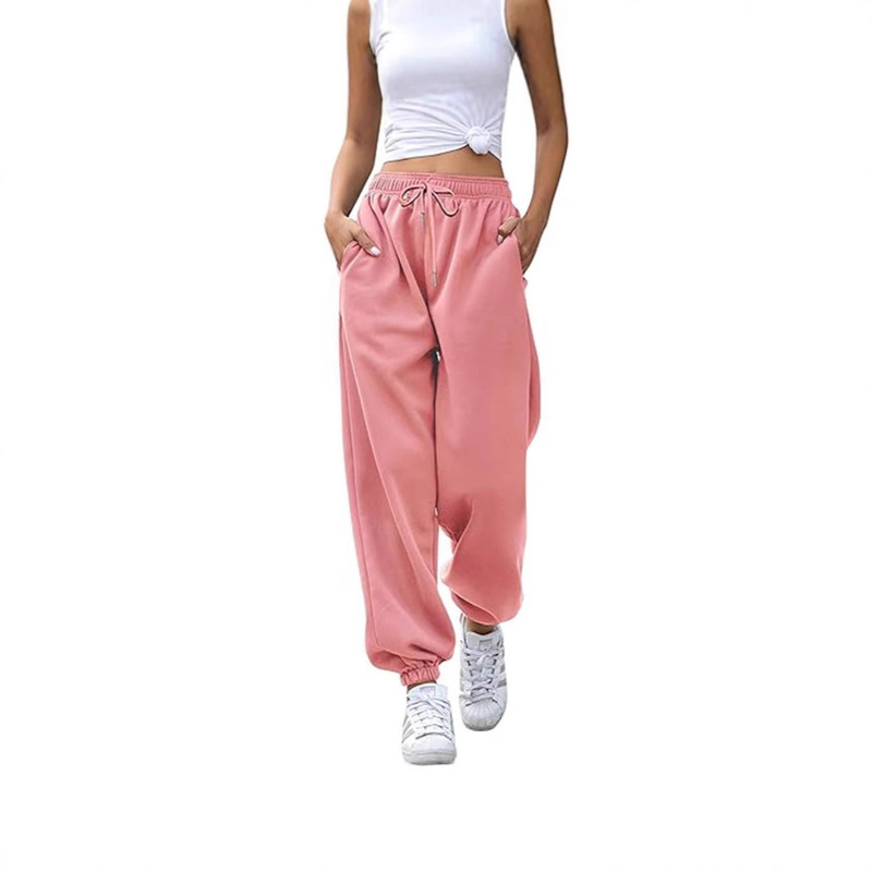 New Cross-Border Women's European and American Trendy Comfortable Spring, Autumn, and Winter Jogger Pants Casual Simple Sweatpants Wholesale New Cross-Border Women's European and American Trendy Comfortable Spring, Autumn, and Winter Jogger Pants Casual Simple Sweatpants Wholesale