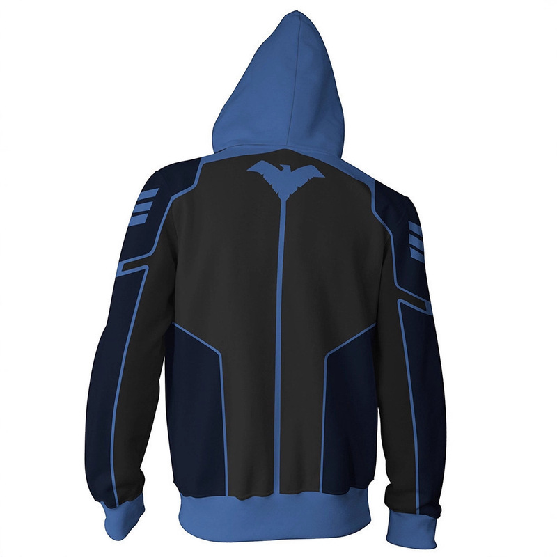 Amazon Autumn and Winter European and American Marvel Heroes Batman Nightwing 3D Printed Anime Casual Fashion Hooded Sweatshirt for Men Amazon Autumn and Winter European and American Marvel Heroes Batman Nightwing 3D Printed Anime Casual Fashion Hooded Sweatshirt for Men