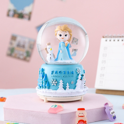 Dropshipping Glowing Snowflake Crystal Ball Music Box Mother's Day Children's and Students' Memorial Gifts for Their Family