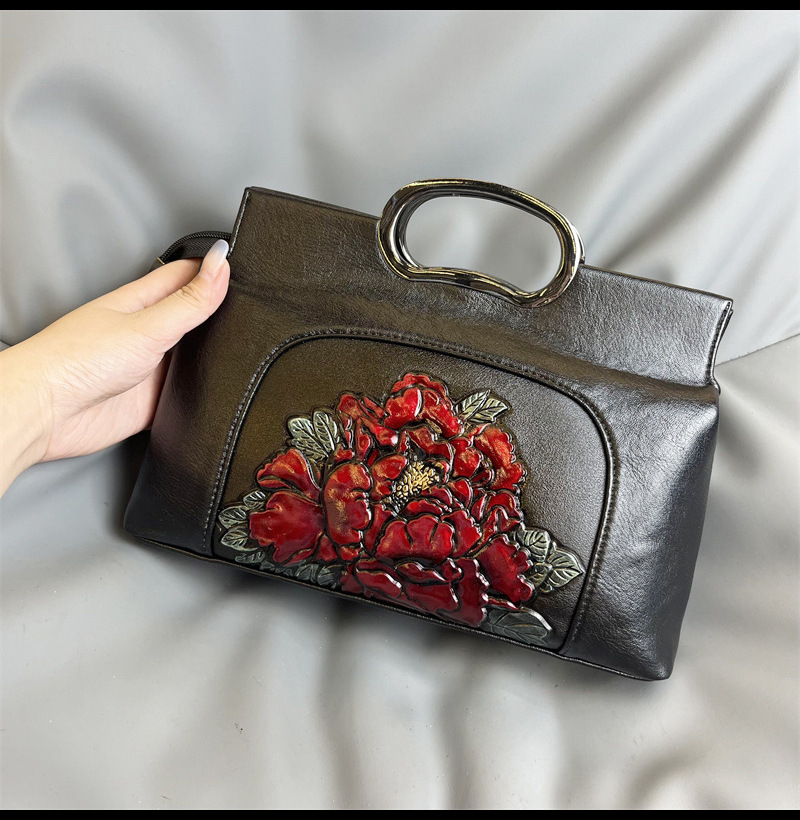 Nuevo bolso de mujer chino textura de gran capacidad 2024 nuevo bolso de madres de mediana edad atmósfera retro cheongsam bolso de hombro