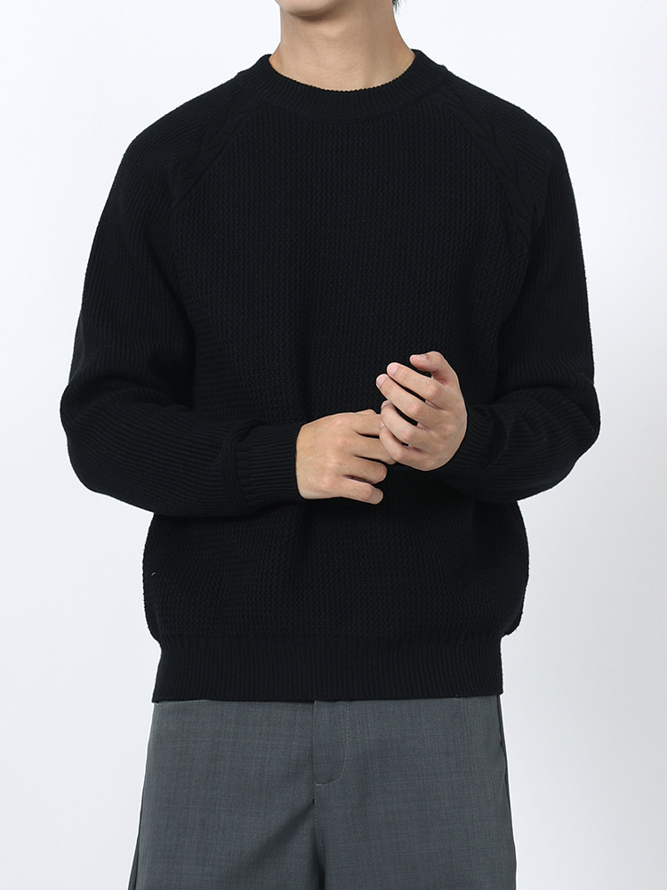 Hombres viejos qianfeng otoño y invierno suéter de cuello redondo hombre lujo ligero de alto nivel piña camisa casual camisa de punto hombre