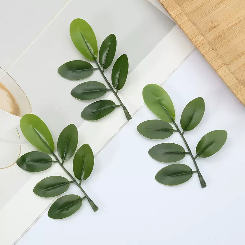 仿真常青叶盆栽摆件道具常青枝叶酒店装饰树叶家居软装绿植