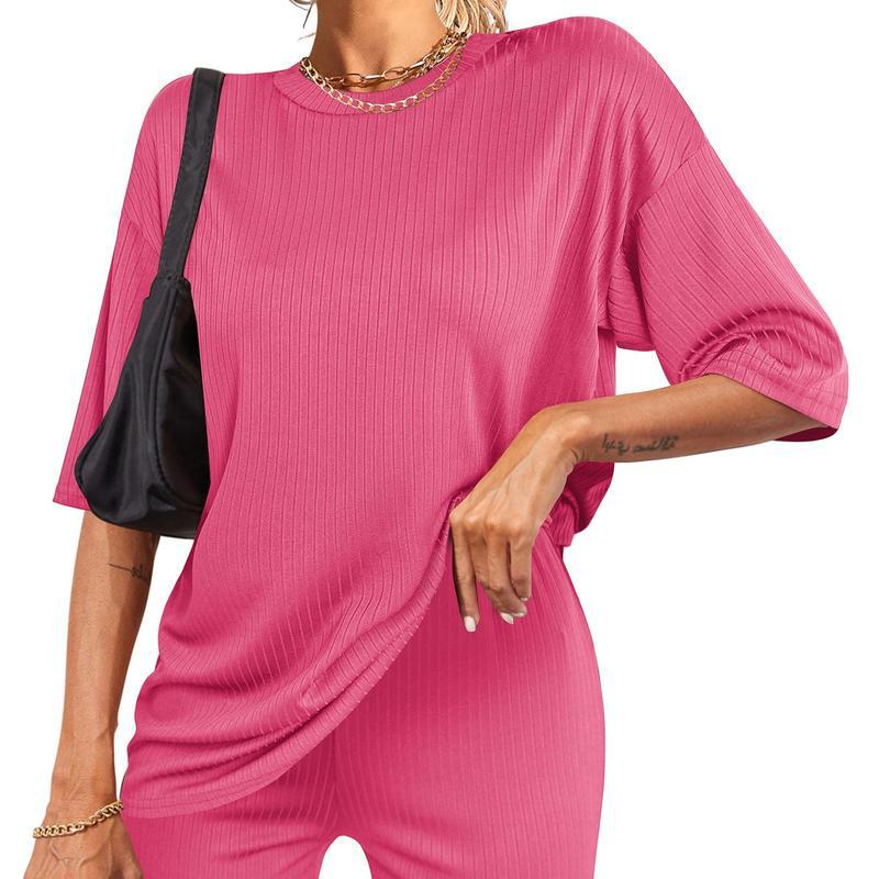 Summer outfit Set Breathable Ribbed woman’s set Stretchy