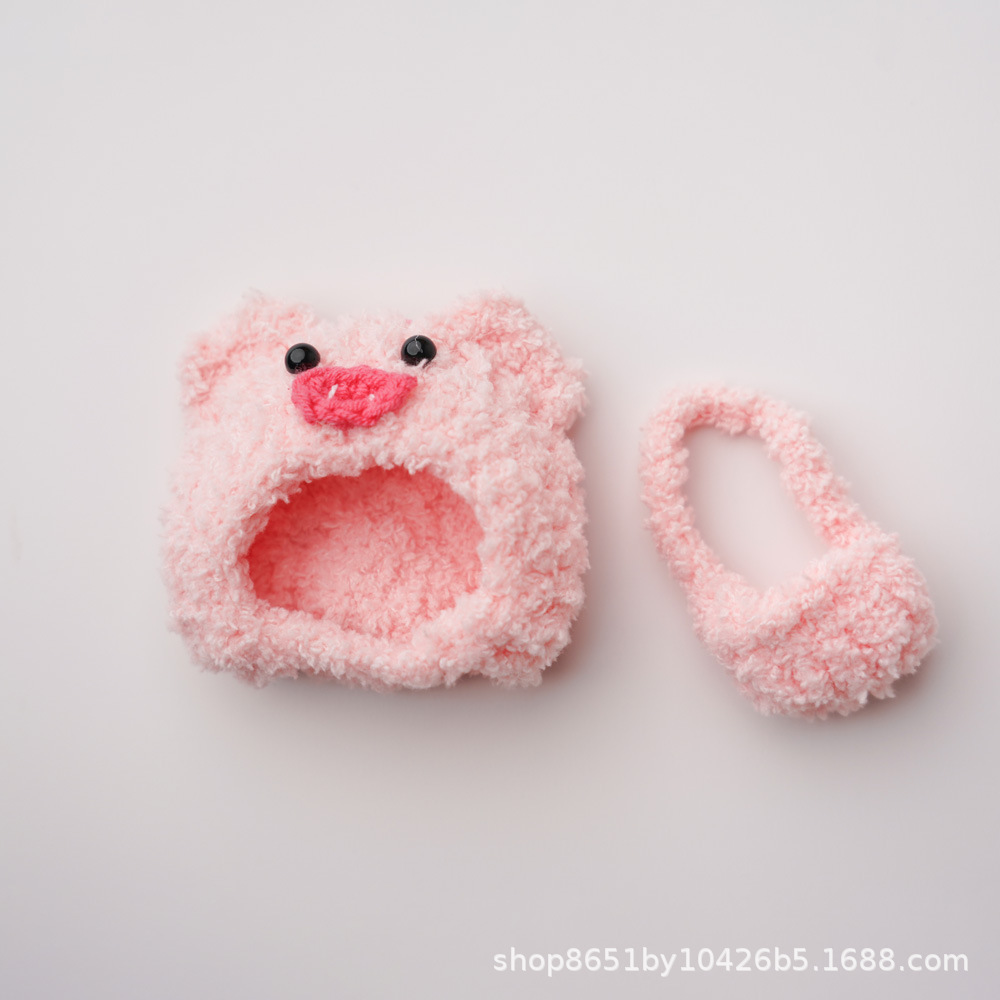 Pig head cover + pink velvet bag