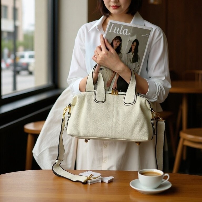 Boston Crossbody Vintage Autumn and Winter Boston Shoulder Handbag Crossbody Genuine Leather Bag