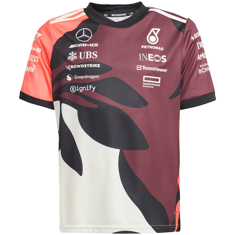 Mercedes-AMG x Petronas F1 Team 2025 Special Edition Graphic Jersey Burgundy Multicolor