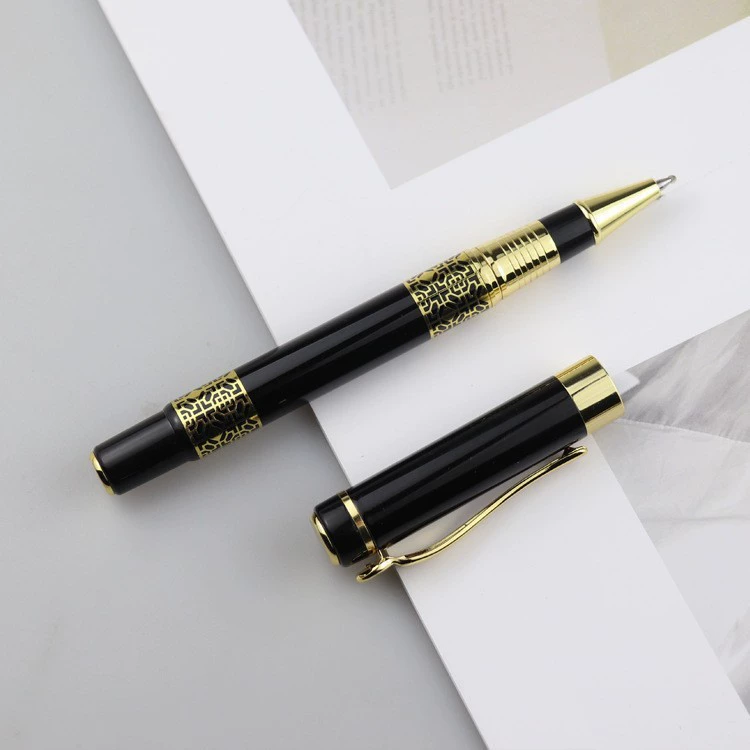 Ретро метал pen rollerball, древесный узор, винтажные наборы подарков и коробки, легкий 0,102 кг