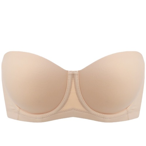 Wholesale large size strapless bra, non-slip, beautiful back, invisible, seamless, comfortable, large breast bra, thin push-up, anti-sagging